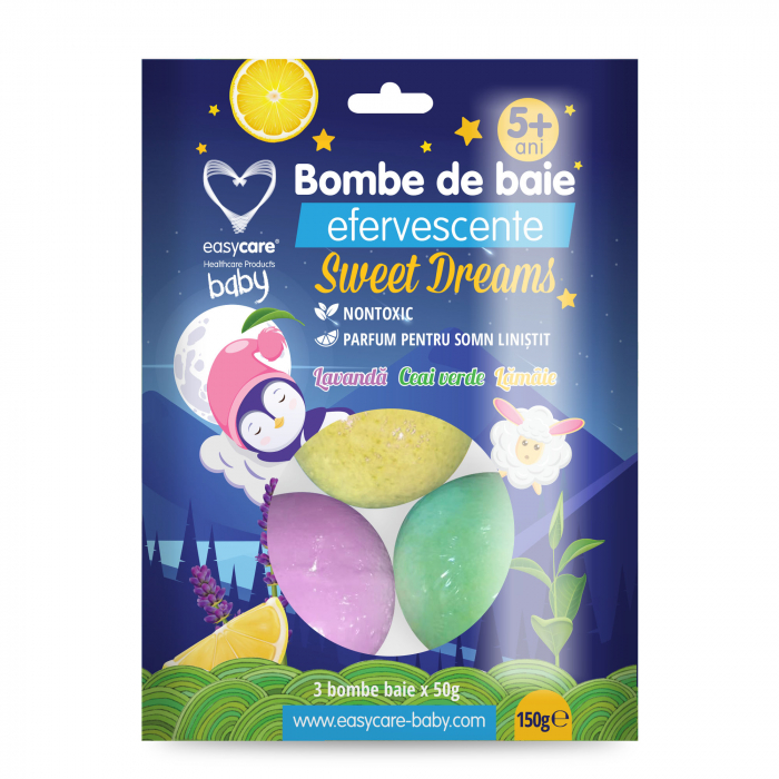Bombe baie Copii Sweet Dreams 5ani+ , 3 bucati effervescente [1]