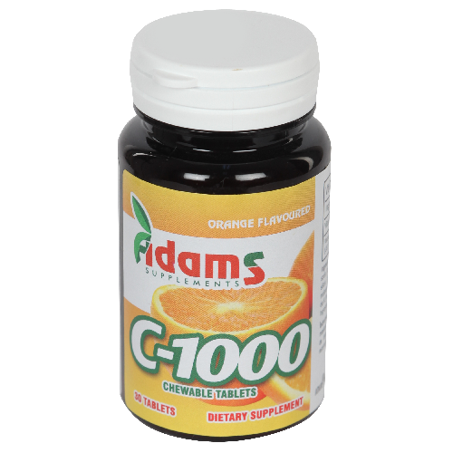 Vitamina C - 1000mg - aroma de Portocale, 30tablete masticabile [1]