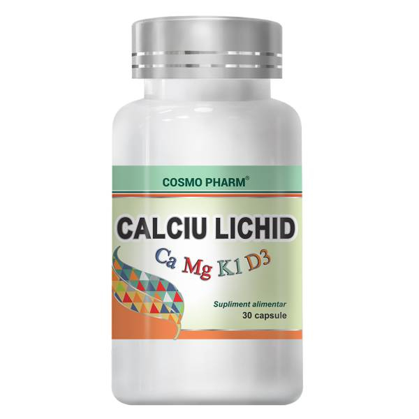 Calciu lichid Ca Mg K1 D3, 30 capsule [1]
