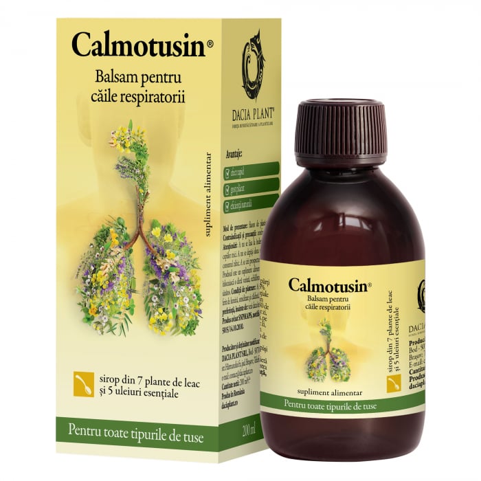 Calmotusin Sirop din 7 plante de leac si 5 uleiuri esentiale, 200 ml [1]