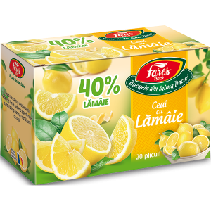 Ceai cu lamaie 40%, ceai la plic [1]