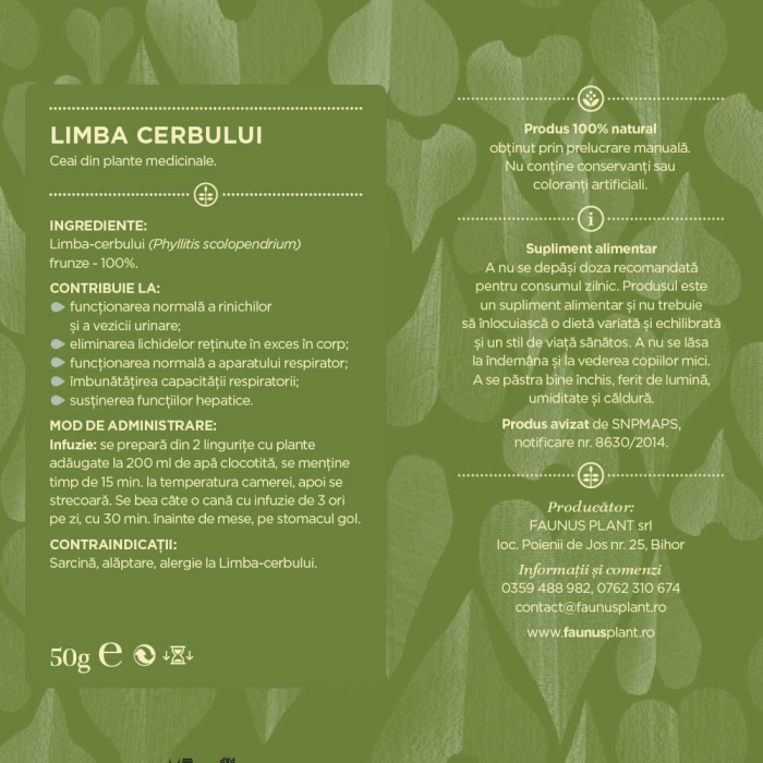Ceai Limba Cerbului 50g [6]