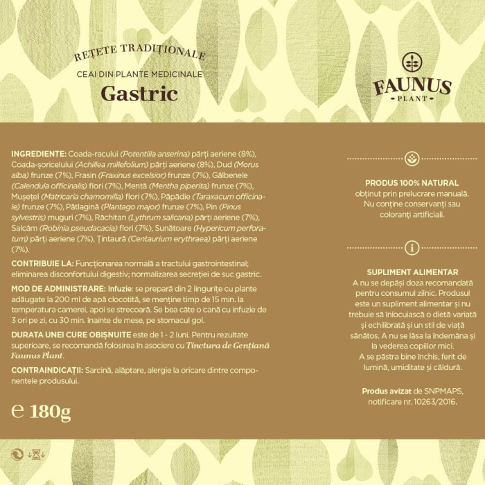 Ceai -Rețete Tradiționale- Gastric 180g [6]