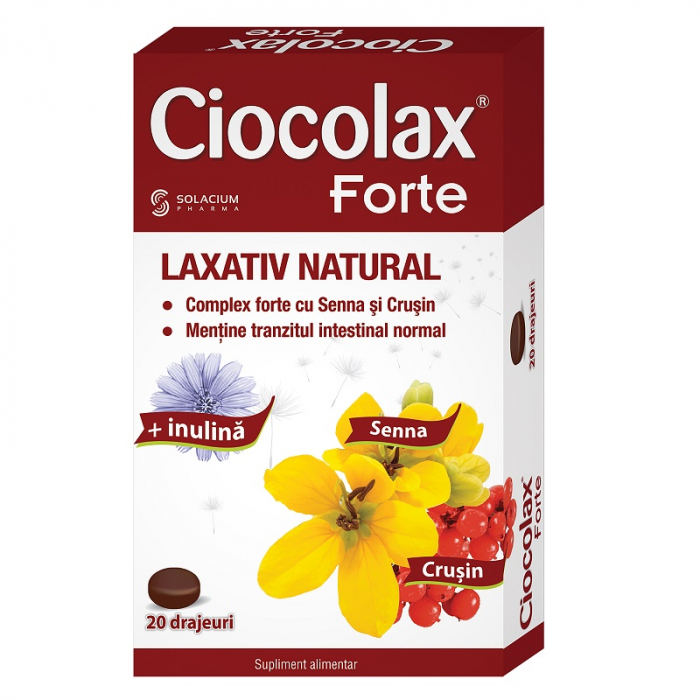 Ciocolax Forte, laxativ natural, 20 drajeuri [1]