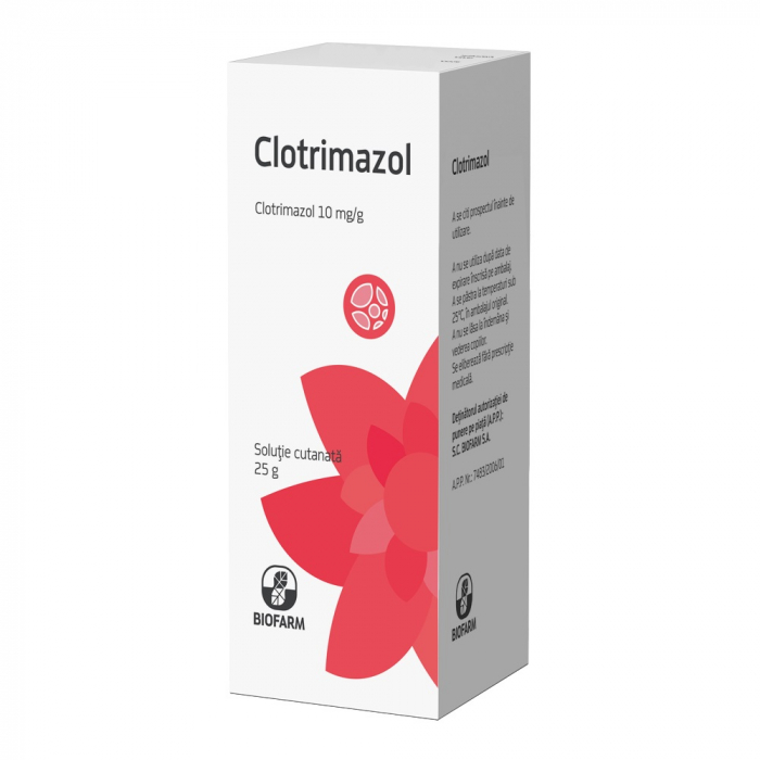 Clotrimazol 1% solutie cutanata, 25 g (30 ml) [1]