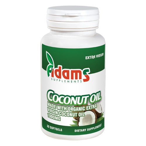Coconut Oil 1000mg 30cps. Adams Supplements [1]