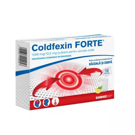 Coldfexin Forte 1000Mg/12.2Mg X 10 Plicuri [1]
