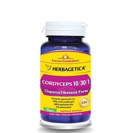 Cordyceps 10/30/1 Ciuperca Tibetana Forte, 60 capsule [1]