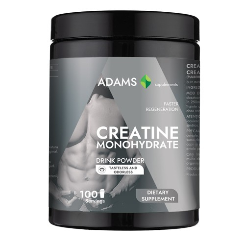 Creatina monohidrata (fara aroma), 450gr, Adams [1]
