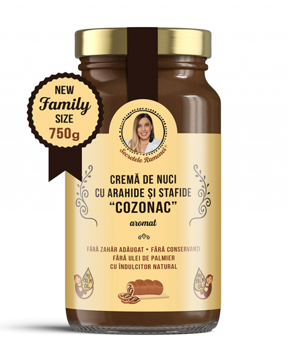 Cremă de nuci cu arahide, stafide și rom "Cozonac" - 750g [1]