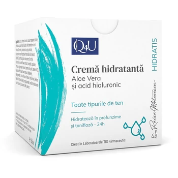 Crema Hidratanta Cu Aloe Vera si Acid Hialuronic Q4U , 50 ML [1]