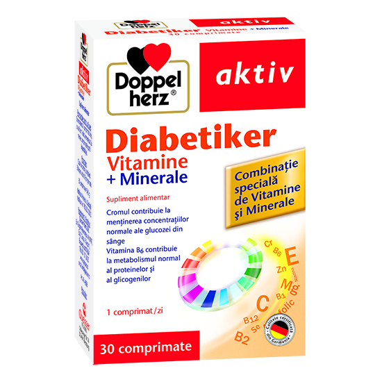 Doppelherz aktiv Diabetiker Vitamine + Minerale, 30 comprimate [1]