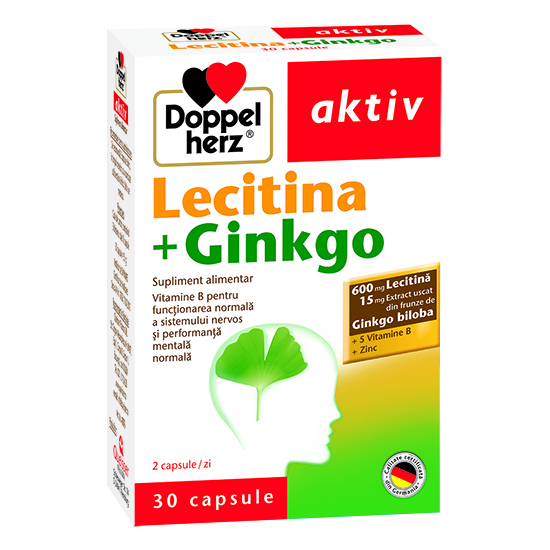 Doppelherz aktiv Lecitină + Ginkgo, 30 capsule [1]