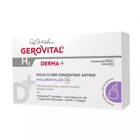 Fiole cu ser concentrat antirid H3 Derma+ , 10 Fiole X 2 ML [1]
