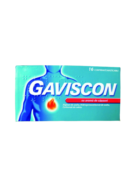 Gaviscon au aroma de capsuni, 16 comprimate masticabile [1]