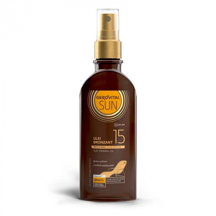 Gerovital Sun Ulei bronzant sun , SPF15 (4643) , 150ml [1]