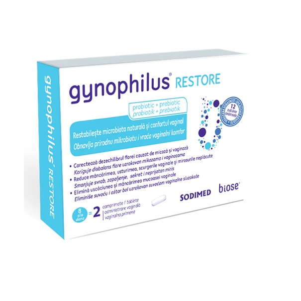 Gynophilus RESTORE, 2 comprimate vaginale [1]