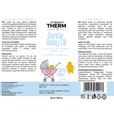 Mama & Baby Gentle Baby Oil (Ulei Delicat) X 100ML - Synergy [4]
