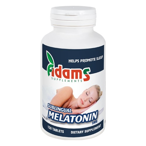 Melatonina 3mg 150tab. Adams Supplements [1]