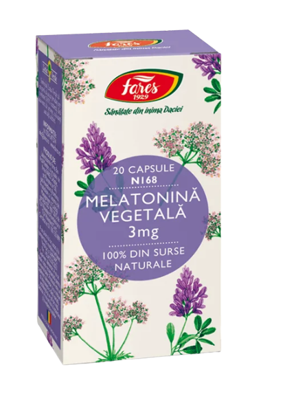 Melatonină vegetală 3 mg (N168), 20 capsule [1]