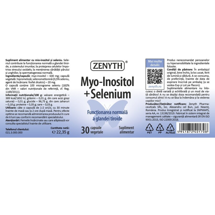 Myo-Inositol Cu Seleniu X 30Cps - Zenyth [4]