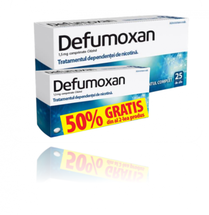 Defumoxan 1,5 mg, 100 comprimate, pachet promo 50% gratis din al-2-lea produs [1]