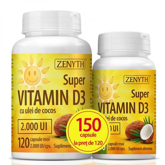 Super Vitamina D3 2000UI X 120+30 Capsule [1]
