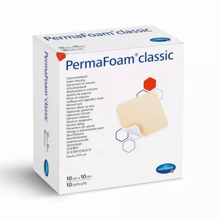 Pansament PermaFoam Classic 10X10 Cm, 10 Bucati [1]