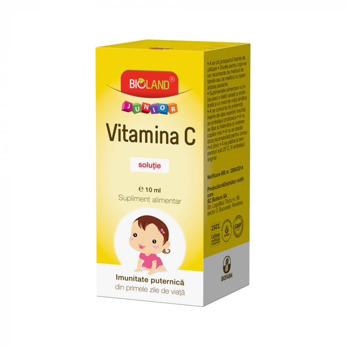 BIOLAND Junior Vitamina C solutie, 10 ml [1]