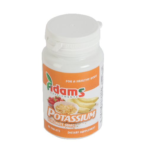 Potasiu (gluconat de potasiu) 99mg 30tablete [1]