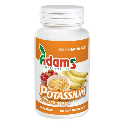 Potasiu (gluconat de potasiu) 99mg 90tab Adams [1]