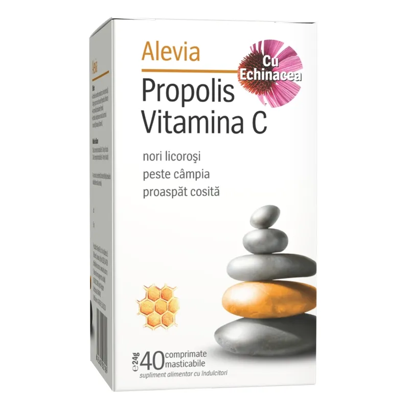 Propolis Vitamina C cu Echinacea, 40 comprimate masticabile [1]