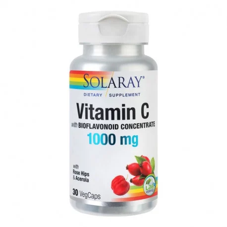 Vitamin C 1000 mg Solaray, 30 capsule vegetale [1]