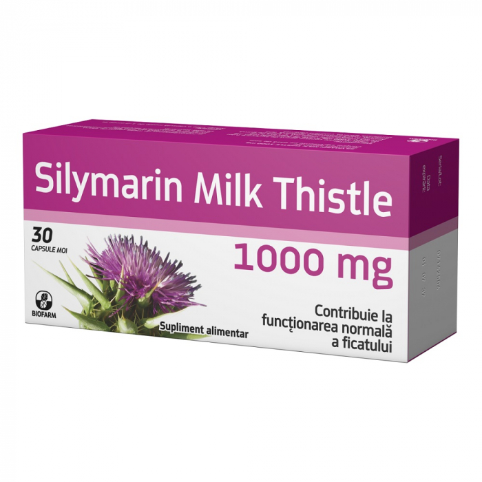 Silymarin Milk Thistle 1000 mg, 30 capsule moi [1]