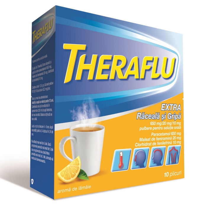 Theraflu Extra Raceala Si Gripa, 10 Plicuri [2]