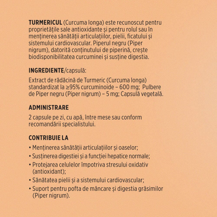 Turmeric cu Piperină - 60 capsule [7]