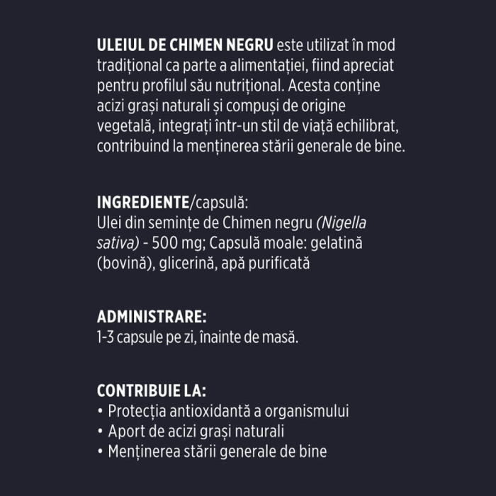 Ulei de Chimen Negru + 90 capsule [7]