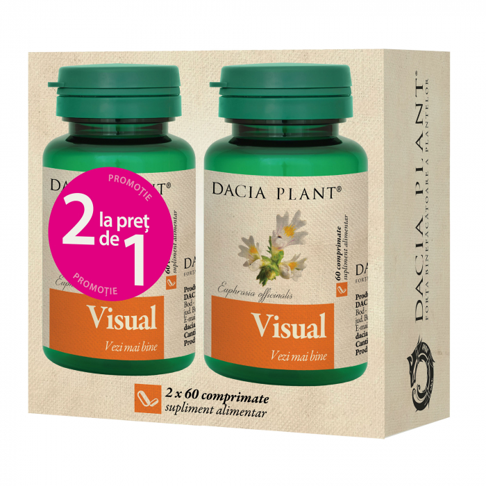 Visual comprimate "2 la pret de 1", 2 x 60 comprimate [1]