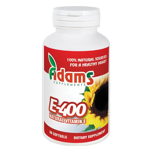 Vit. E-400 Naturala 90cps. Adams Supplements [1]