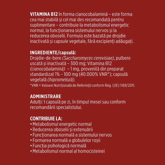 Vitamina B12 - 30 capsule [7]