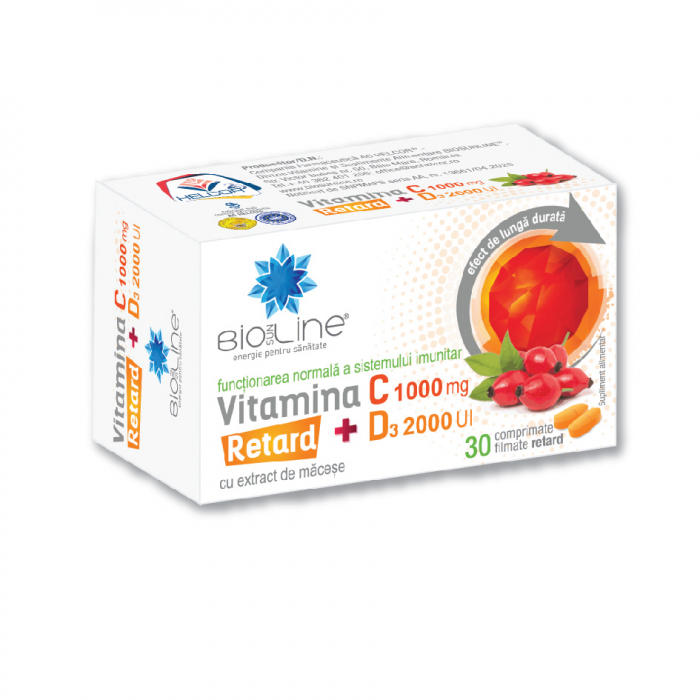 Vitamina C 1000 mg cu D3 2000 UI Retard [1]