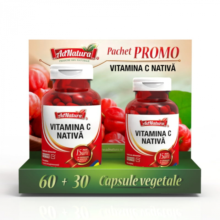 VITAMINA C NATIVA PACHET 60 + 30 CPS [1]