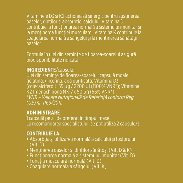 Vitamina D3 + K2 - 60 capsule [7]