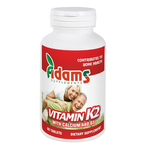 Vitamina K2+Calciu+D3 60tab. Adams Supplements [1]
