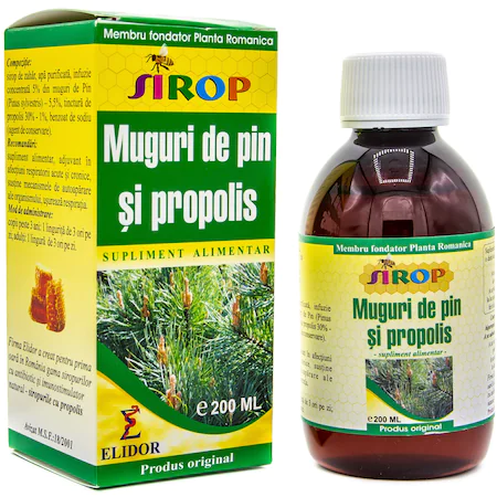 Mă doare... - Sirop de muguri de pin si propolis, 200 ml