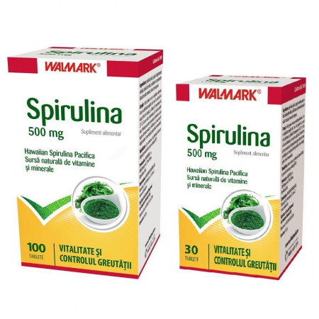 Oferte și reduceri - W-Spirulina 500Mg X 100 Tablete, 1Cut+30 Tablete Cadou