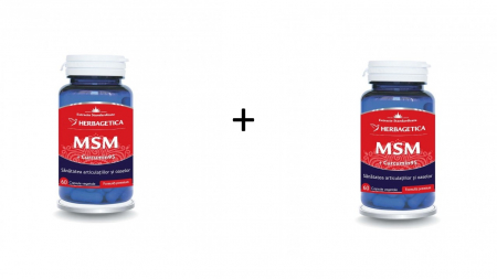 Altele - MSM+Curcumin95, 60 capsule vegetale, pachet cu 2 cutii-50% reducere la al doilea produs