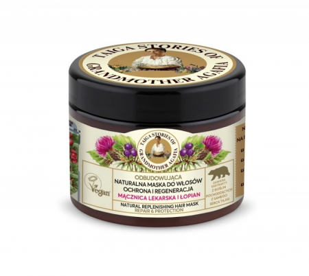 De toate cele.... - Bunica Agafia Masca de păr naturală reparatoare cu mesteacăn și strugurele ursului, 300 ml