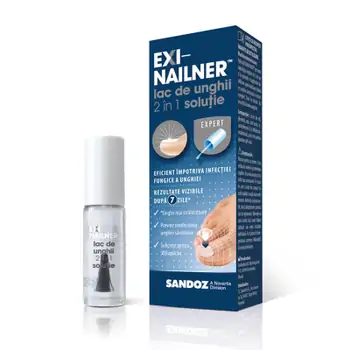PRODUSE - Exi-Nailer Lac De Unghii 2 In 1 Solutie X 5ML