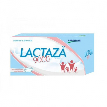 PRODUSE - Lactaza 9000, 20 comprimate masticabile
